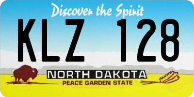 ND license plate KLZ128