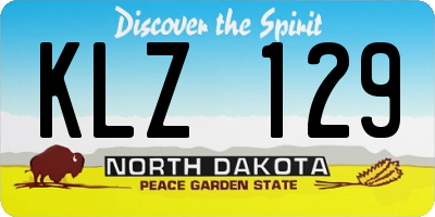 ND license plate KLZ129