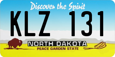 ND license plate KLZ131