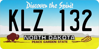 ND license plate KLZ132