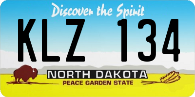 ND license plate KLZ134