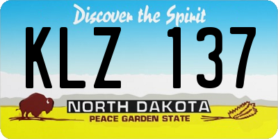 ND license plate KLZ137