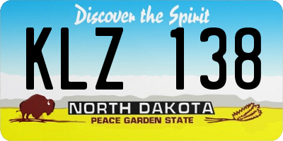 ND license plate KLZ138