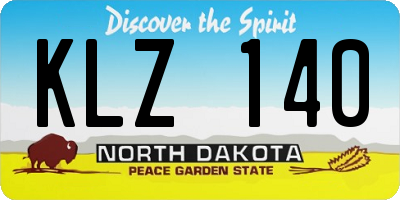 ND license plate KLZ140