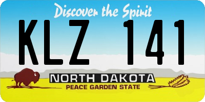 ND license plate KLZ141