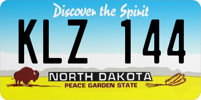 ND license plate KLZ144
