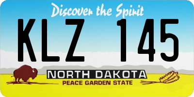 ND license plate KLZ145