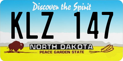 ND license plate KLZ147