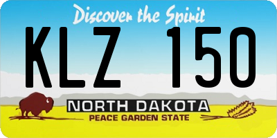 ND license plate KLZ150