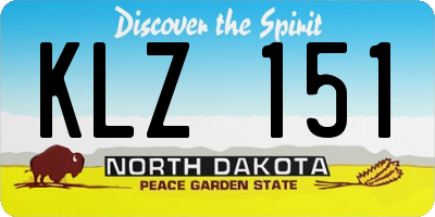 ND license plate KLZ151
