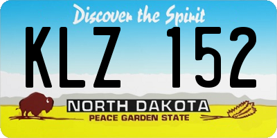 ND license plate KLZ152