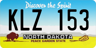 ND license plate KLZ153