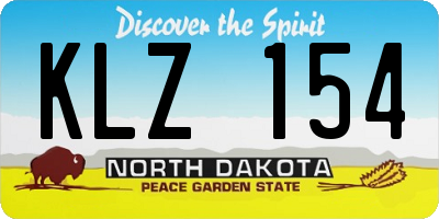 ND license plate KLZ154