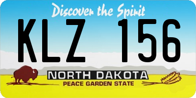 ND license plate KLZ156