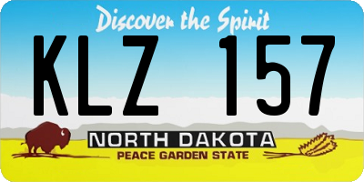 ND license plate KLZ157