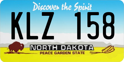 ND license plate KLZ158