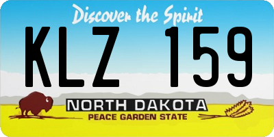 ND license plate KLZ159