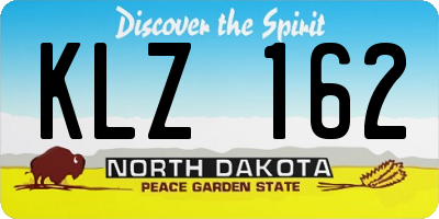 ND license plate KLZ162