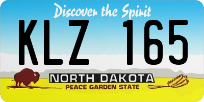 ND license plate KLZ165