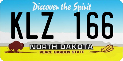 ND license plate KLZ166