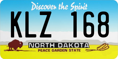 ND license plate KLZ168