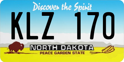 ND license plate KLZ170