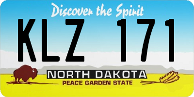 ND license plate KLZ171
