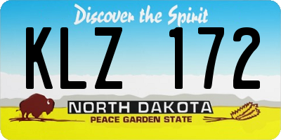 ND license plate KLZ172