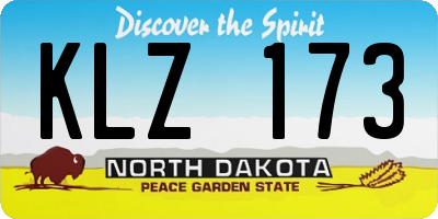 ND license plate KLZ173