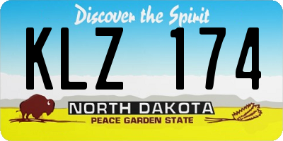 ND license plate KLZ174