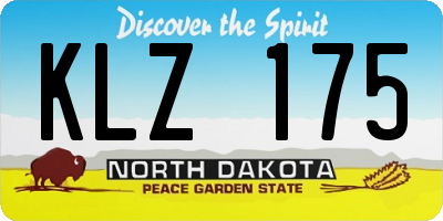 ND license plate KLZ175