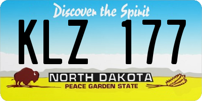 ND license plate KLZ177