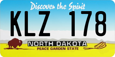 ND license plate KLZ178
