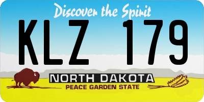 ND license plate KLZ179