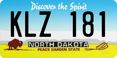ND license plate KLZ181