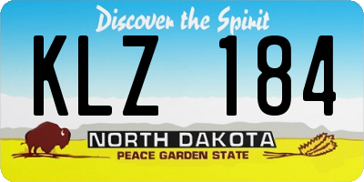 ND license plate KLZ184