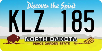 ND license plate KLZ185