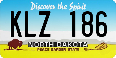 ND license plate KLZ186