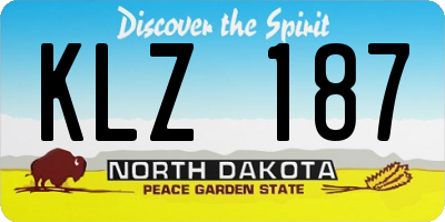 ND license plate KLZ187