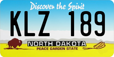ND license plate KLZ189