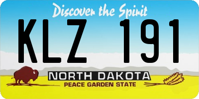 ND license plate KLZ191