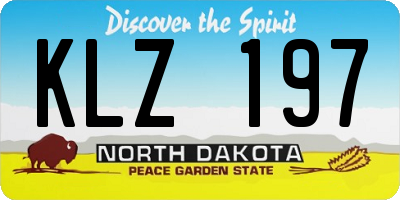 ND license plate KLZ197
