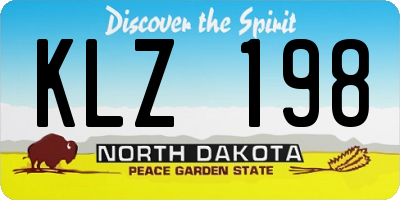 ND license plate KLZ198