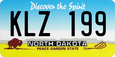 ND license plate KLZ199