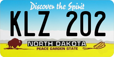 ND license plate KLZ202
