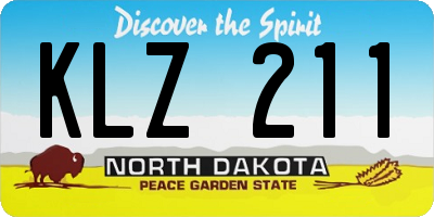 ND license plate KLZ211