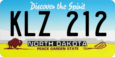 ND license plate KLZ212