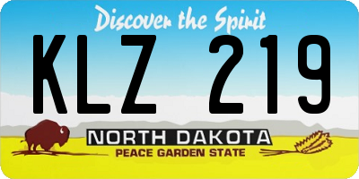 ND license plate KLZ219