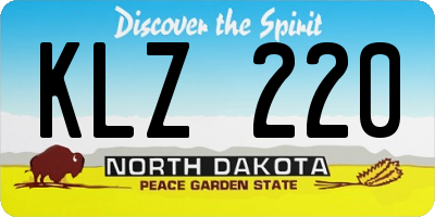 ND license plate KLZ220