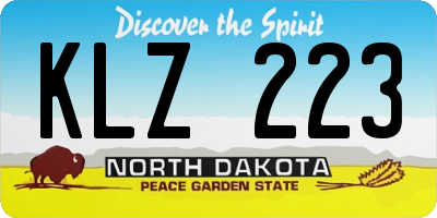 ND license plate KLZ223